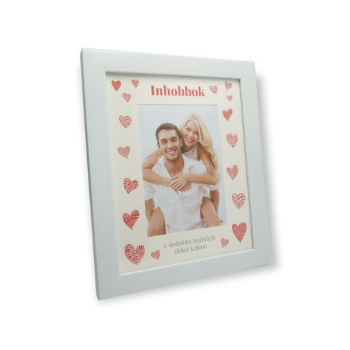 Picture of INHOBBOK RED HEARTS WHITE FRAME 5X7 INCHES